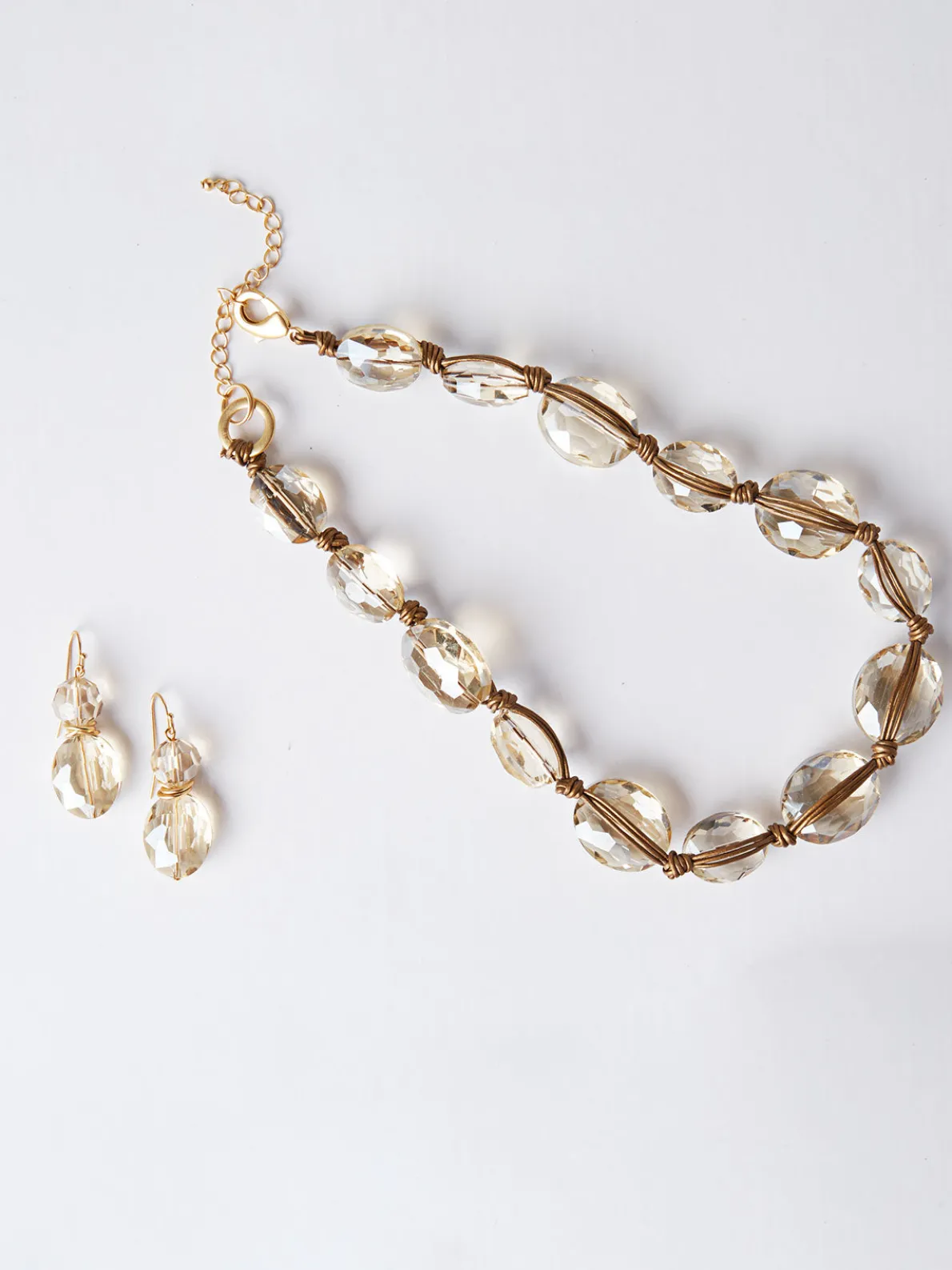 Champagne Crystal Stack Earrings