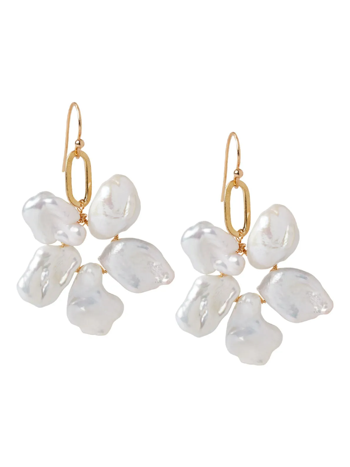 Freshwater Pearl Wreath Dangle Earrings