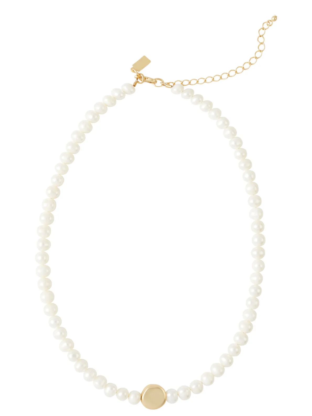 Handmade Gold Nugget Freshwater Pearl Necklace