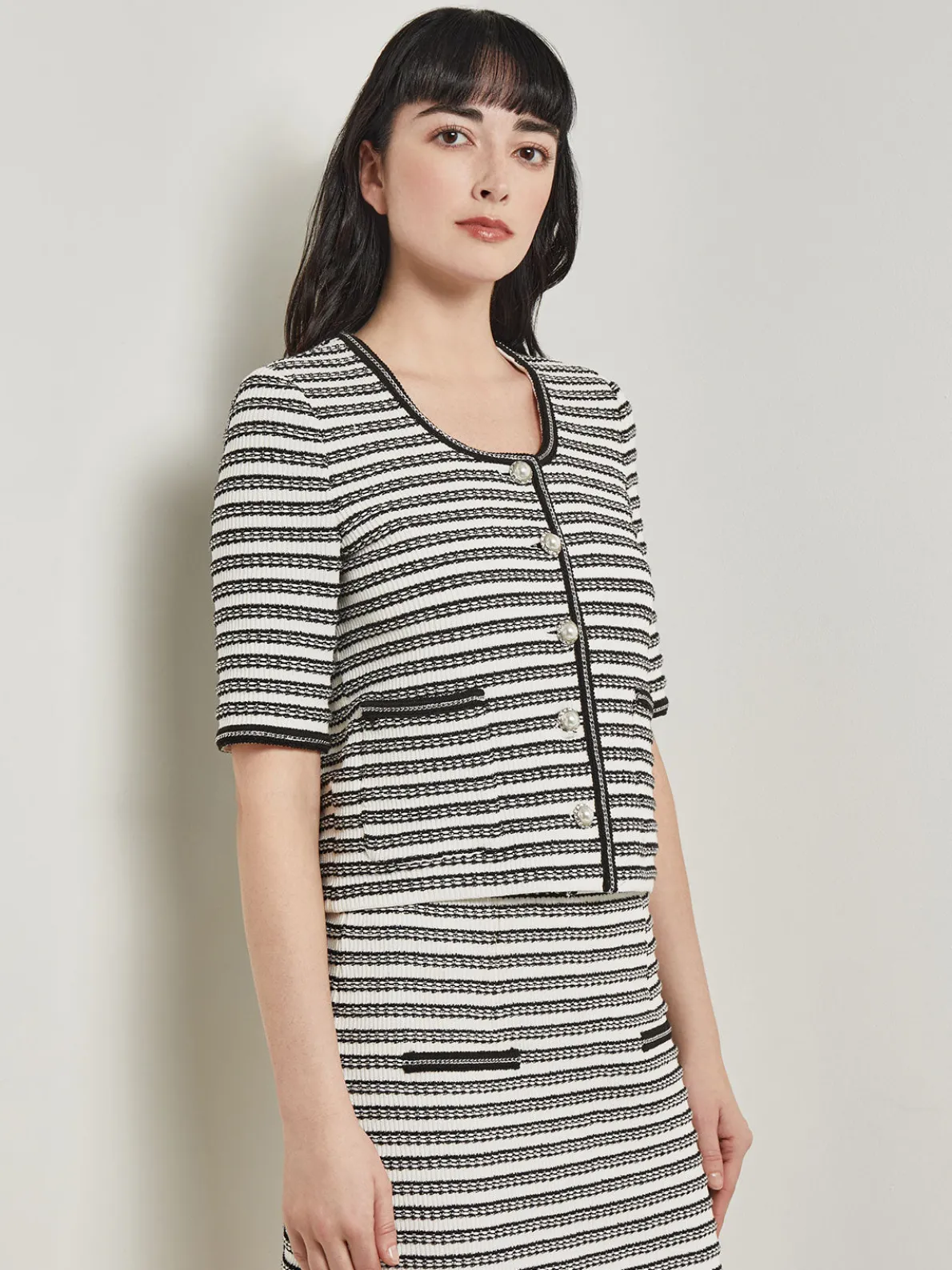 Heritage Fit Chain Trim Jacket - Recycled Knit