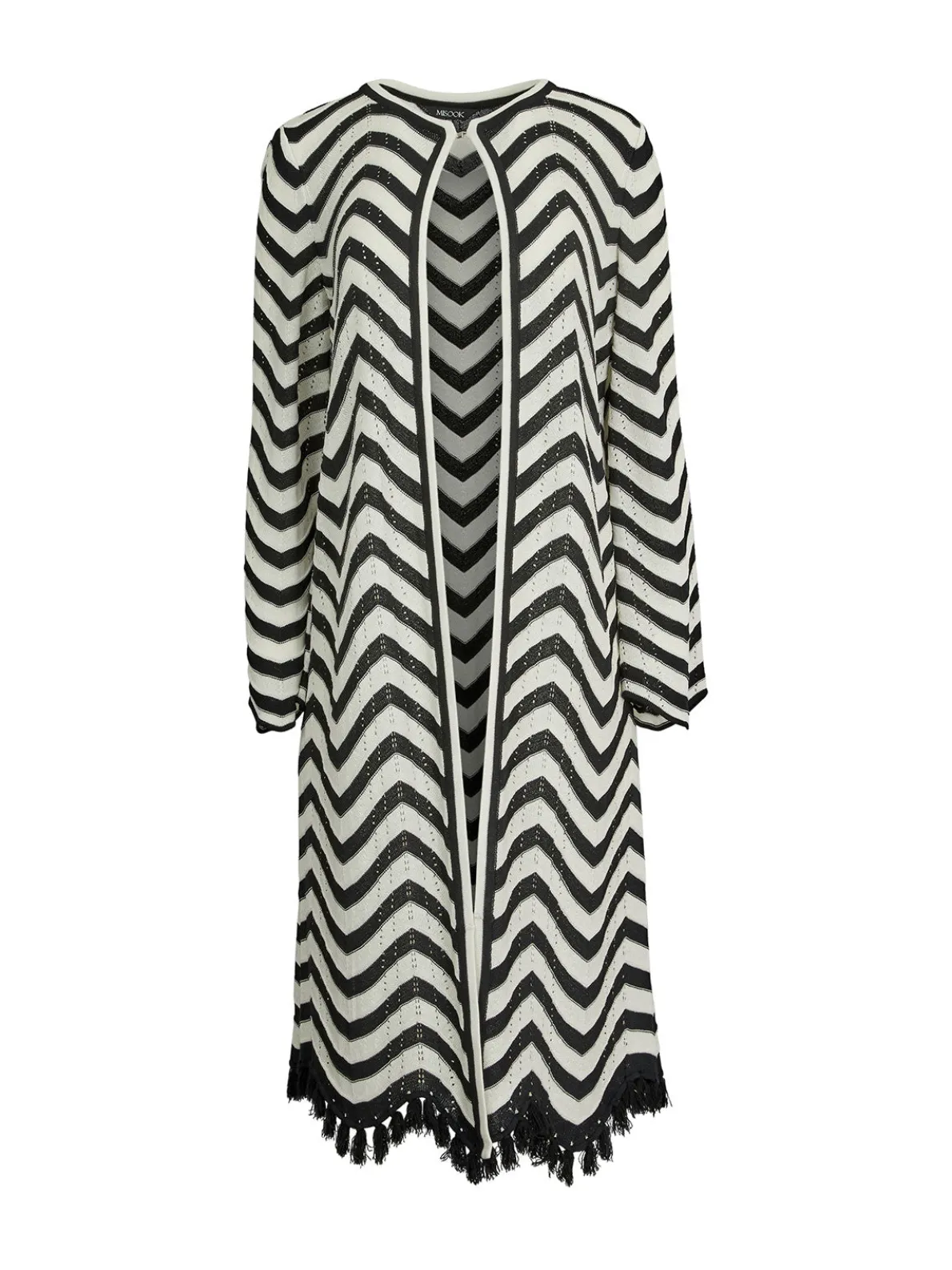 Heritage Fit Jacket - Chevron Fringe Trim Intarsia Knit