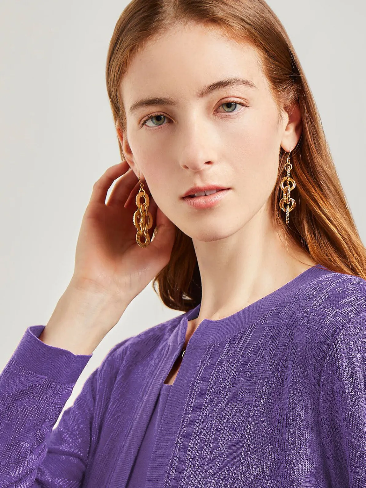 Heritage Fit Jewel Neck Jacquard Knit Jacket