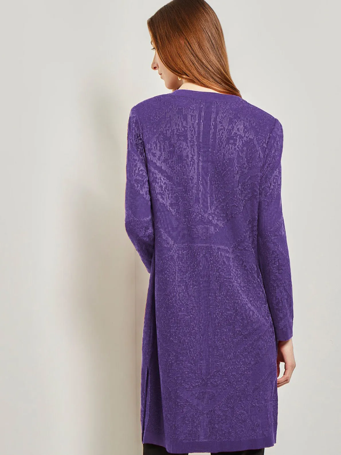 Heritage Fit Jewel Neck Jacquard Knit Jacket