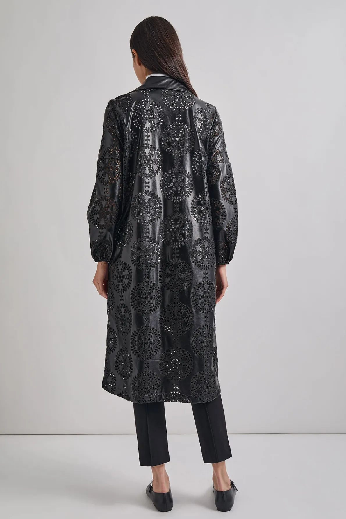 Heritage Fit Open Front Vegan Leather Jacket