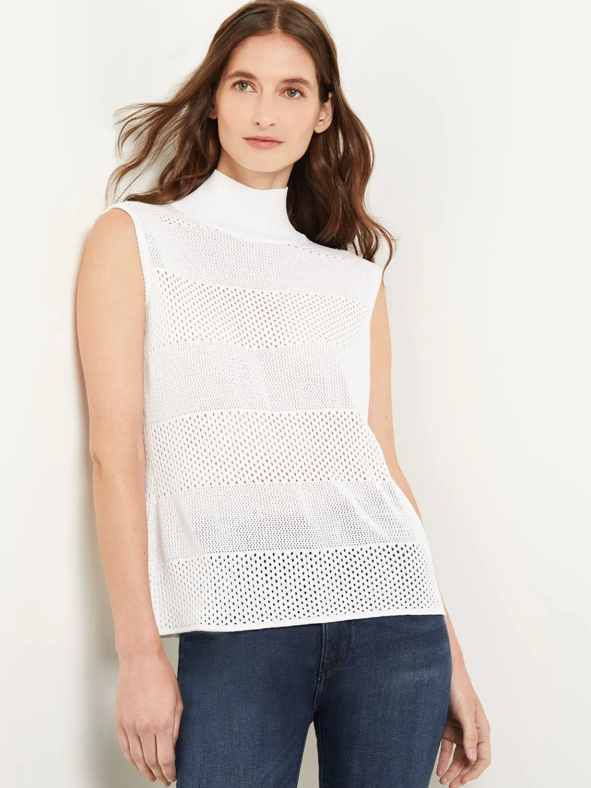 Mock Neck Soft Knit Tank Top