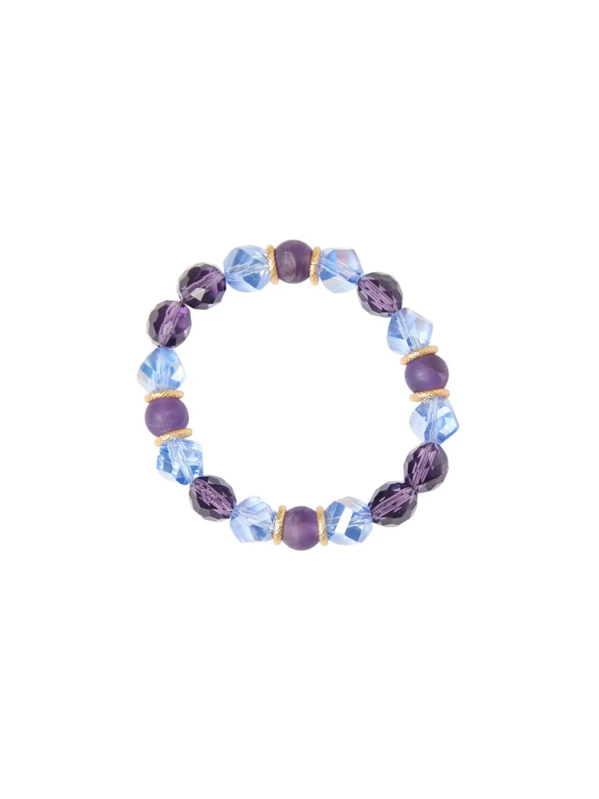 Tanzanite and Matte Gold Bracelet